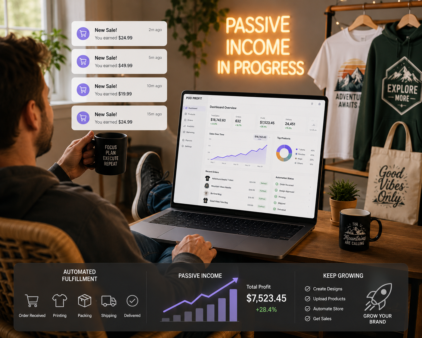 How to Make Passive Income With Print-on-Demand